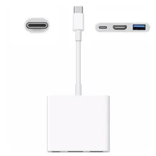Тип-C Кабельный адаптер-переходник для Apple USB-C цифровой av-адаптер с несколькими портами MJ1K2AM/HDMI& USB FW3
