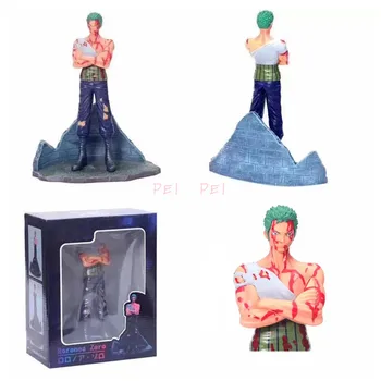 

ONE PIECE Straw Hat Pirates Roronoa Zoro Be Bathed In Blood Scenes Battle Damage Version PVC Action Figure Toy BOX P1536