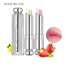 Натуральный лимон, клубника, увлажняющий бальзам для губ, бесцветный, восстанавливающий морщины губ для женщин, Уход за губами, детский бальзам для губ