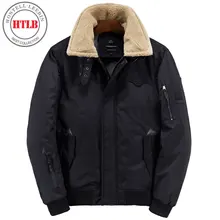 HTLB Winter Warm Jacket Parkas Men Brand Autumn Windproof Thick Fleece Fur Collar Warm Bio Down Parka Men Short Coat Male