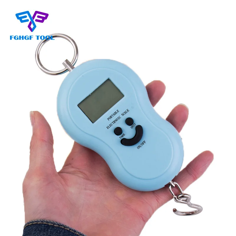 

FGHGF 50kg/10g digital handy scales electronic hand scales for fishing lcd pocket digital electronic hanging hook scale luggage