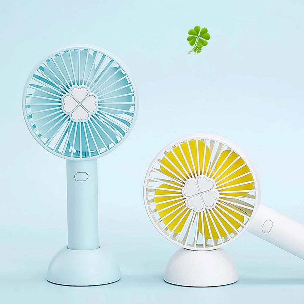 

Portable Hand Fan Battery Operated 2000mAh USB Rechargeable Handheld Mini Fan Cooler With Base For Desk Outdoor