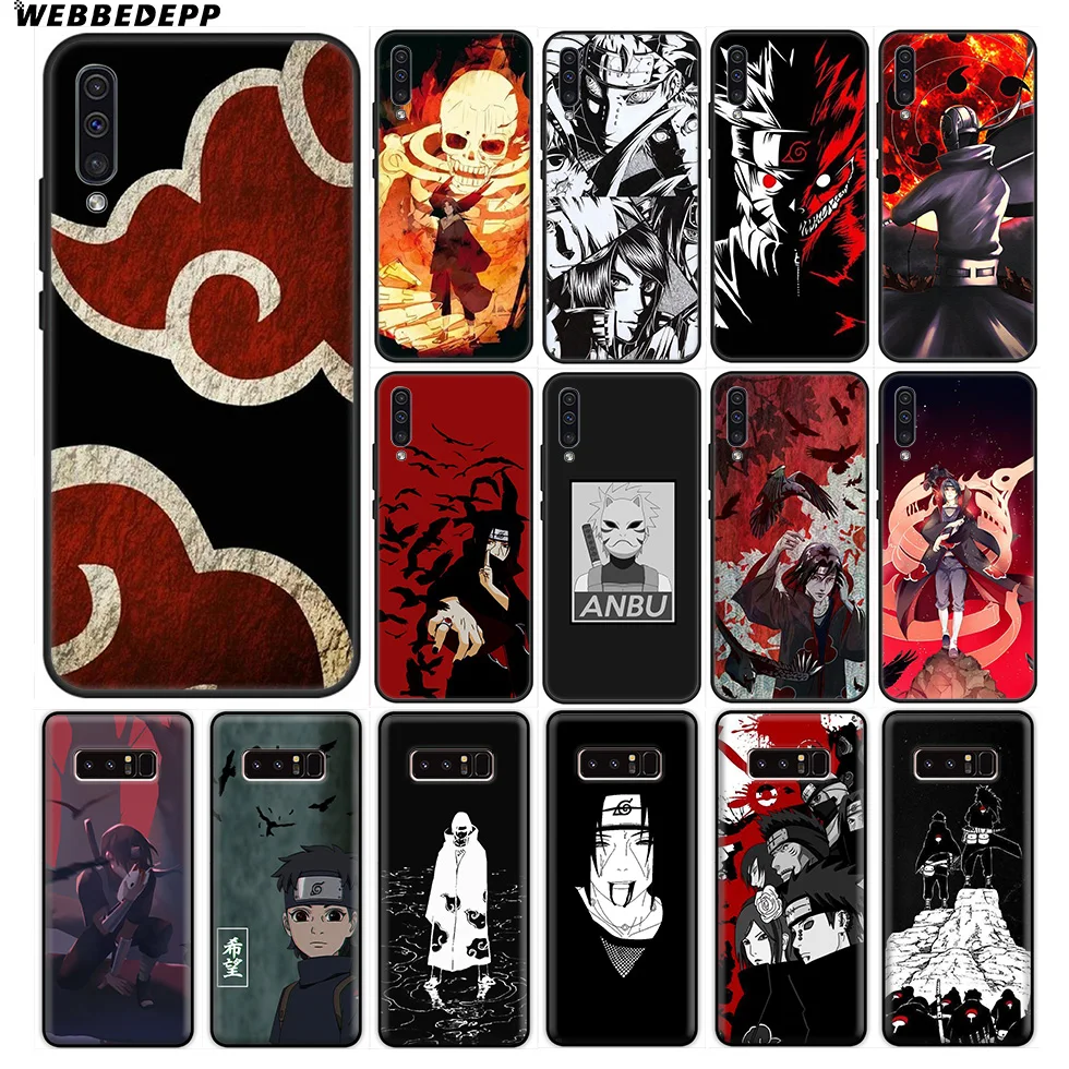 Naruto Itachi Uchiha Japanese Soft Case for Samsung Galaxy A10 A30 A40 A50 A60 A70 M10 M20 M30 M40 Note 8 9 10 Plus |
