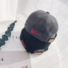 Хип-хоп кавайная шляпа с тыквой, Корейская хип-хоп кепка с черепом, Мужская однотонная хлопковая шапка с тыквой, осенняя Кепка с черепом, без полей, смешная шапка с моряком