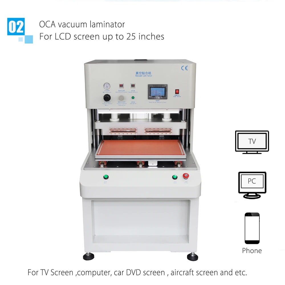 Большой компьютер таблетки ЖК-экран ремонт Jiutu индивидуальные 25 дюймов OCA OCF COF SCA воздуха вакуумная ламинационная машина OEM ODM
