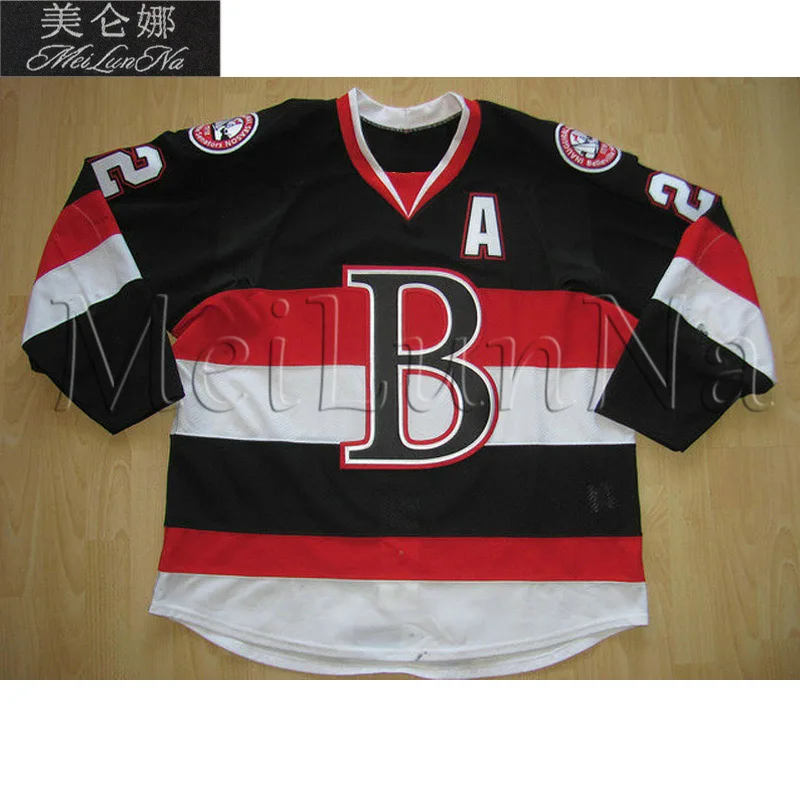 

MeiLunNa Customize Belleville Hockey Jerseys 2 Erik Burgdoerfer 26 Ben Sexton Home Road Sewn On Any Name NO.Size A