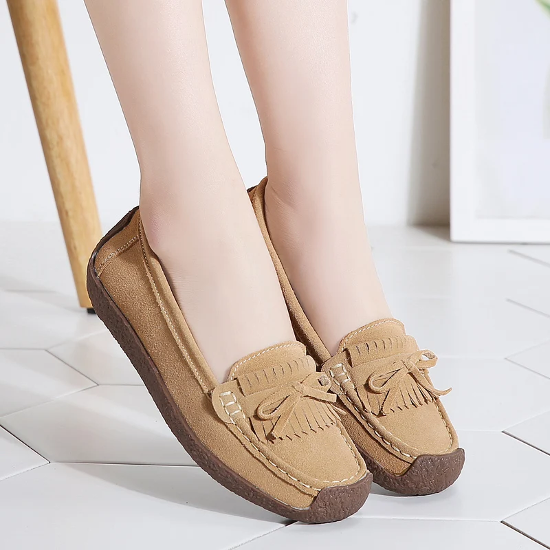 

Women Suede Leather Loafers Women\x27s Slip\x2don Shoes High Quality Comfortable Shoes Woman Flats Sneakers Woman Schoenen Vrouw