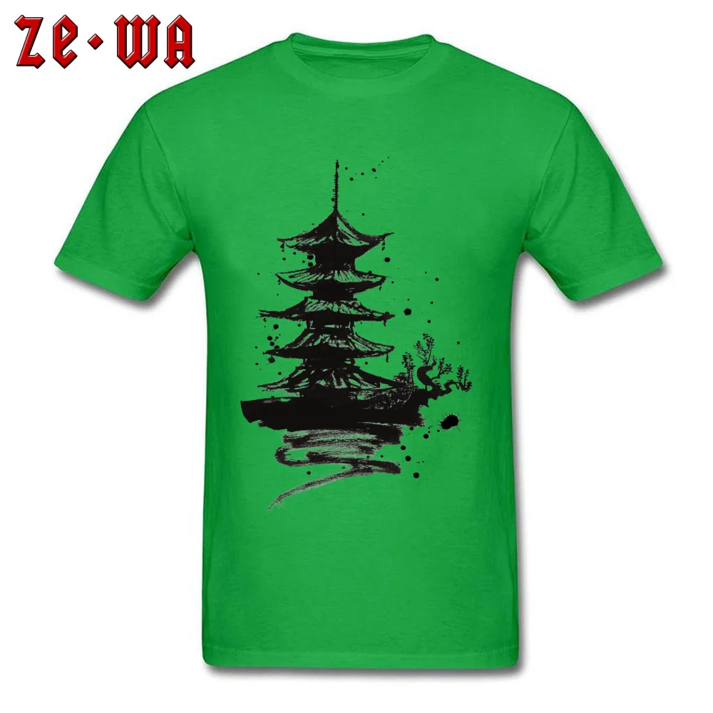 Customized Japan Illustration Adult T-Shirt Cheap VALENTINE DAY Short Sleeve T Shirt Round Neck 100% Cotton Fabric Tops Shirts Japan Illustration green