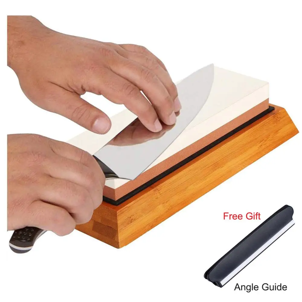 

Whetstone Sharpening Stone Knife Sharpener Kit 1000/4000 Grit Kitchen Knife Sharpener Non-Slip Silicone Base Holder Angel Guide