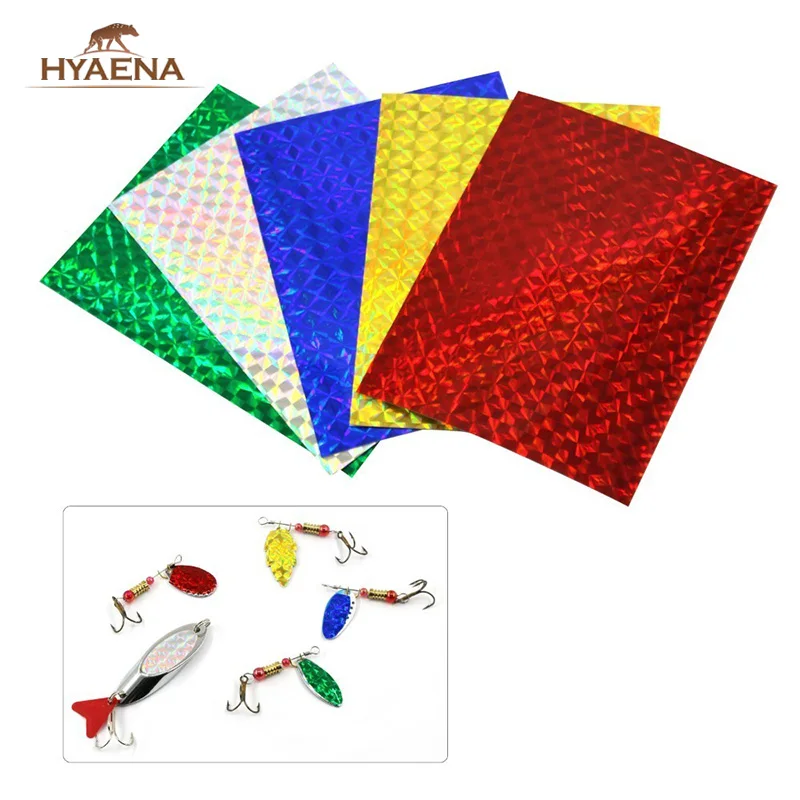 

Hyaena 5pcs Spinner bait fishing scales stickers Minnow Crankbait scales laser stickers fish lures
