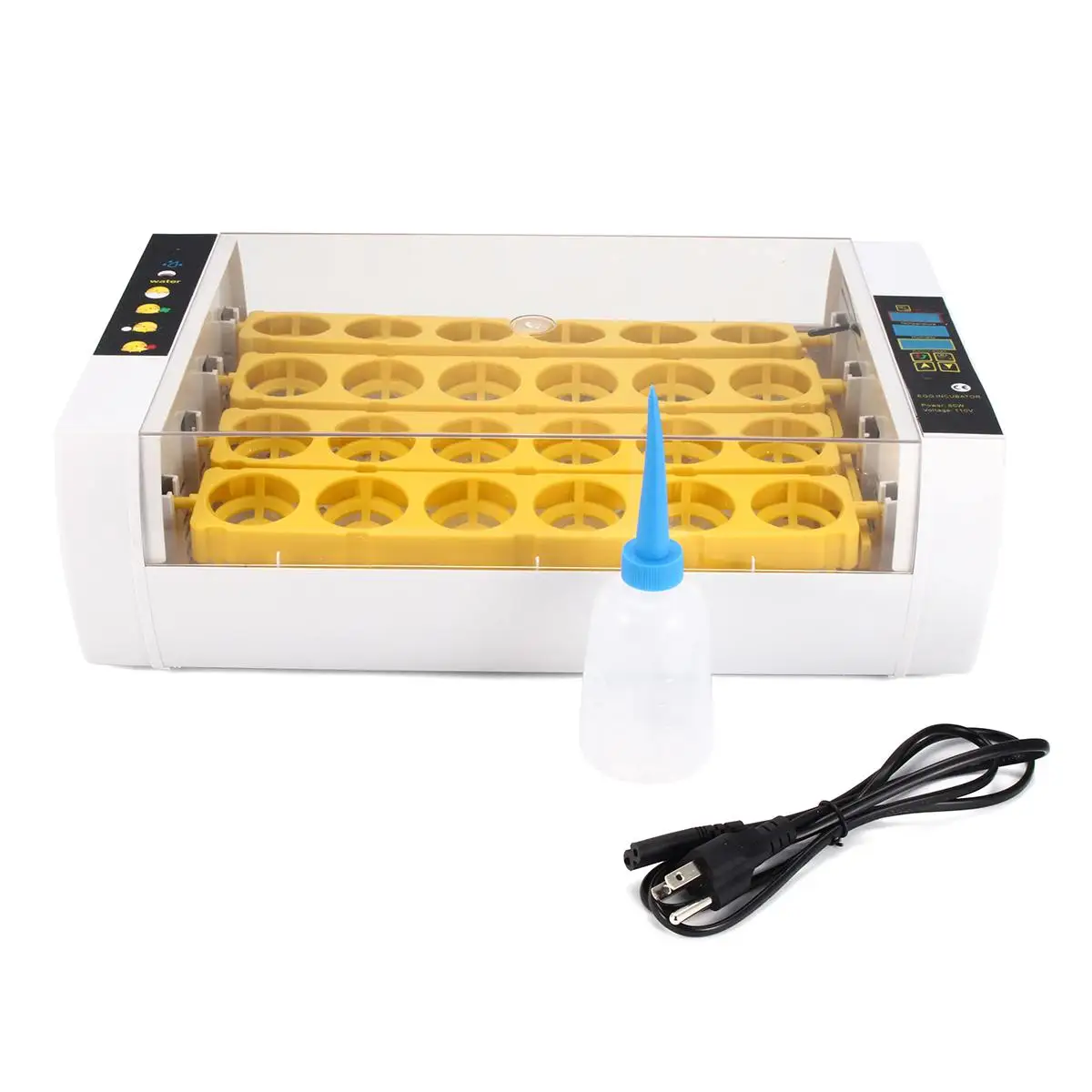 

Fully Automatic Hatcher Machine 24 Hole Incubator Chicken Duck Digital Display Smart Sensitive Poultry Hatcher Tray Brooder 80W