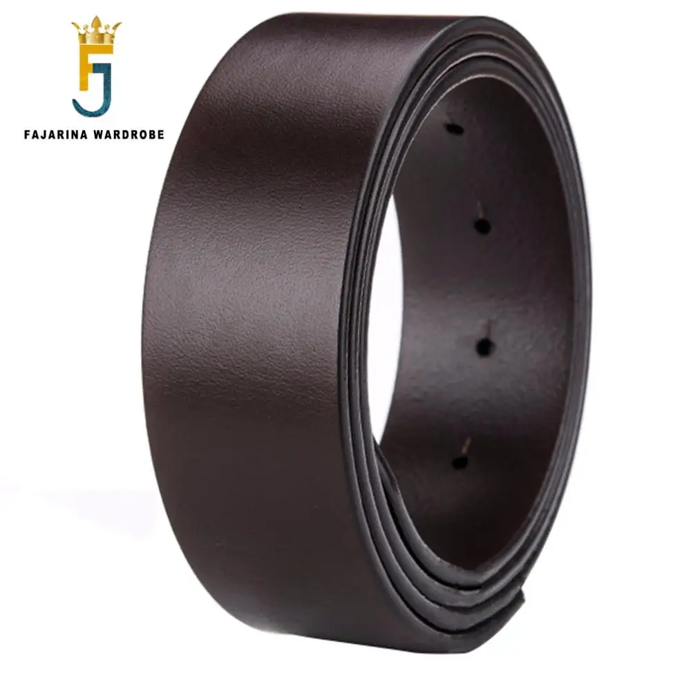 

FAJARINA Quality Cow Genuine Leather Solid Cowhide Belt Men Suitable Smooth&Pin Styles 3.8&3.3cm Belts without Buckle N17FJ634
