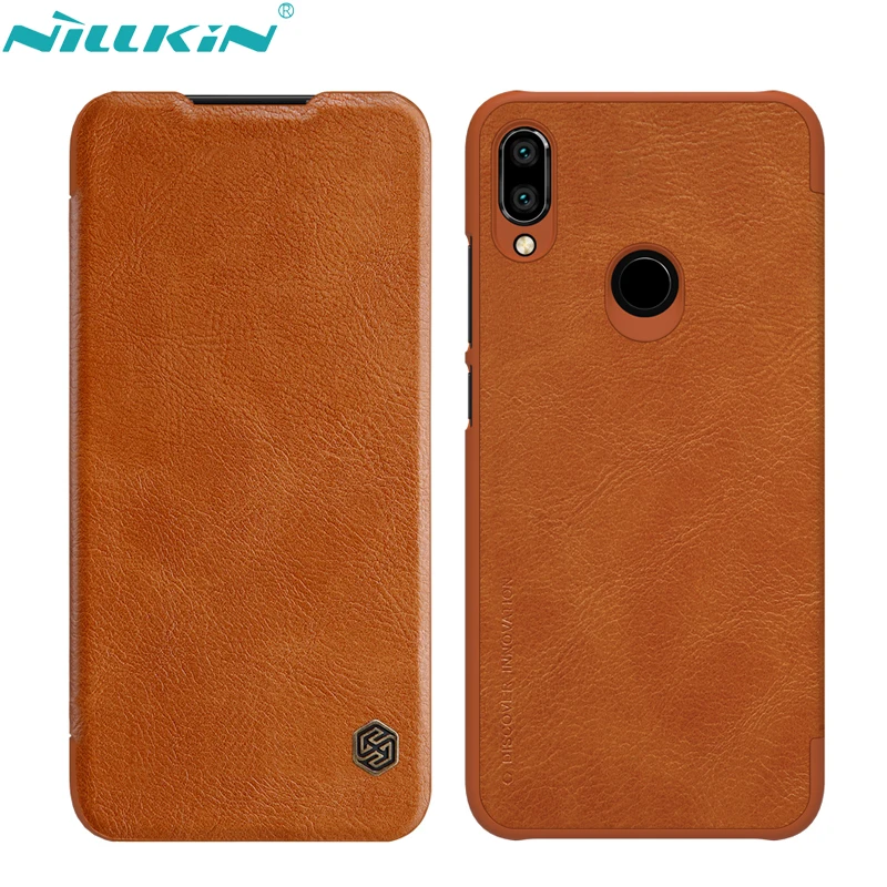

6.3'' NILLKIN Retro QIN PU Leather Case for Xiaomi Redmi Note 7 Case Cover Hard PC Back Cover Flip Business Mobile Phone Cases