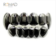 Черный золотой серебряный цвет хип-хоп ЗУБЫ Grillz Top& Bootom Groll Зубы вампира ювелирные изделия лучший подарок на Хэллоуин Z4