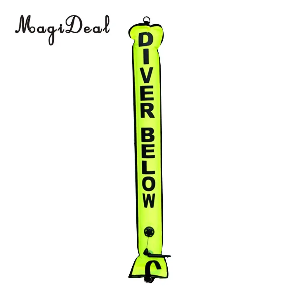 MagiDeal Professional High Visibility Scuba Diving Inflatable Safety Sausage Signal Surface Marker Buoy (SMB) Tube