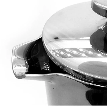 

Stainless Steel French Press Coffee Maker Pot Double Layer Handmade Coffee Kettle with Filter P7Ding