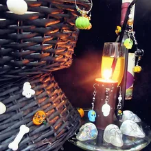 На заказ изделия для Хэллоуина ссылки, ручной работы Стеклянный Череп/тыква/Призрак/паук фигурки животных Дизайн Ювелирные изделия, подвески, аксессуары