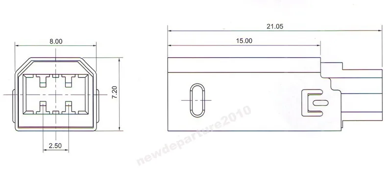 5Pcs USB Type-B Male Plug Connector Socket For DIY