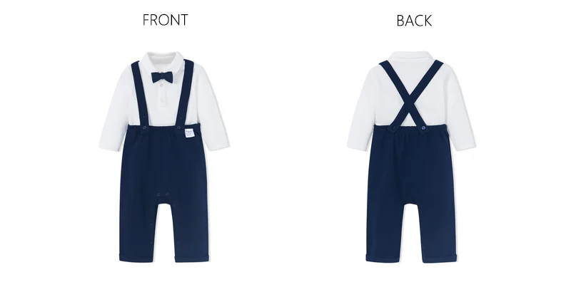 Baby Boys Clothing Set Casual Spring Autumn Long-Sleeve T-shirt+ Bib Pants Soft Simple Bow Design Boy Kids Suits Infant Suit 20