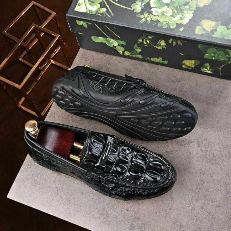 

Autumn Flats Mens Shoes Genuine Leather Platform Slip On Loafers Oxford Dress Men's Shoes High Quality Handmade Wedding Shoes