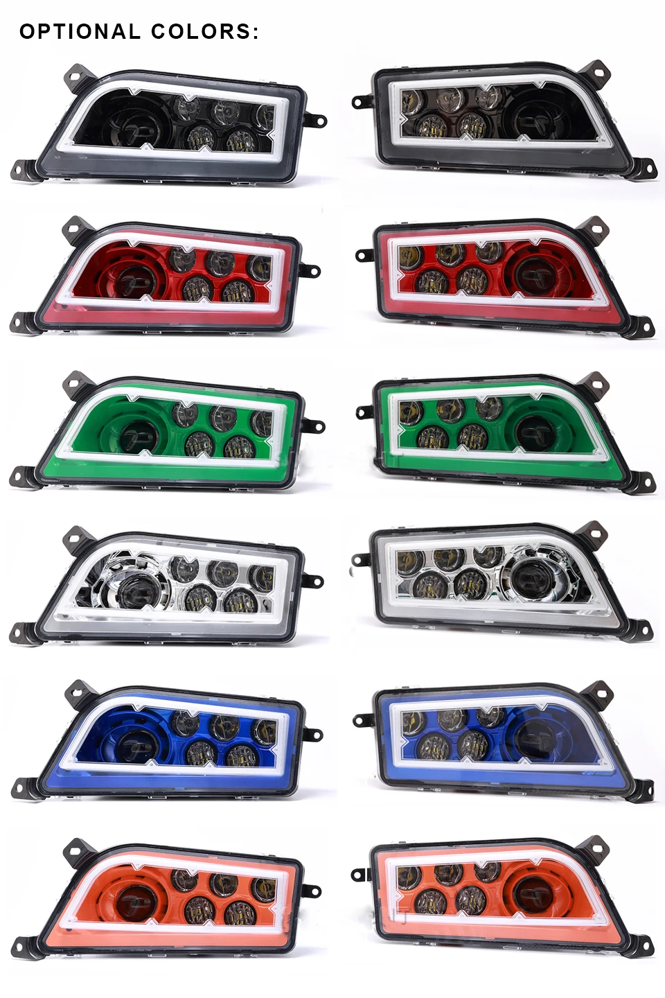 POLARIS GENERAL 1000 - RGB LED HALO HEADLIGHTS 2015-2018 POLARIS RZR 900 & S (9)
