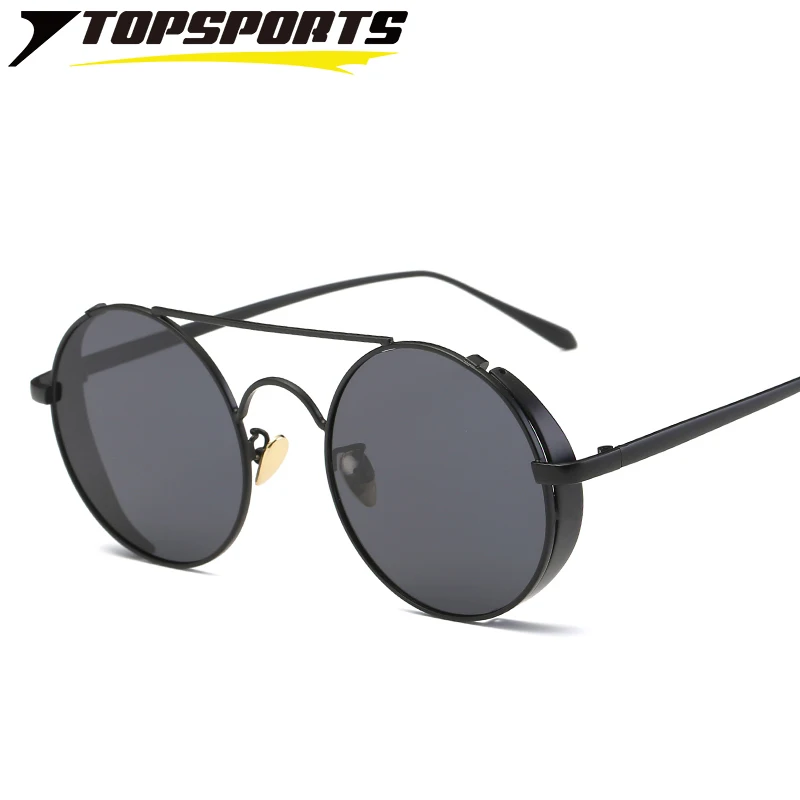 

TOPSPORTS Polarized Sunglasses Round Lens Women Gafas UV Men Cycling Retro Beams