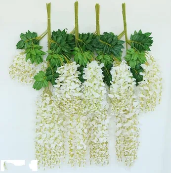 

Upscale Simulation Flower Rattan Artificial Silk Wisteria Vine for Wedding Decoration Home Party Ornament Free Shipping