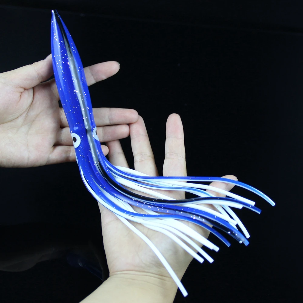 SPINPOLER 11.8inch30cm 42g Fishing Octopus Skirt Squid Skirt Lure Jig Octopus Trolling Saltwater Bait Squid Lures  (6)