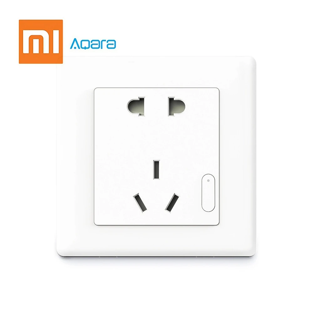 

Xiaomi Serial Aqara Zigbee Version Smart Wall Socket EU AU Ports Smart Wireless Remote Control With Phones For Smart Home