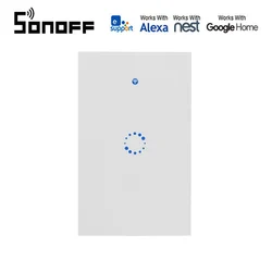 Sonoff T1 Smart Wireless Wall Light Control Switch 1 Gang US plug 315MHZ Receiver for Alexa/Google Home automation wifi switch Sonoff T1 Smart Wireless Wall Light Control Switch 1 Gang US plug 315MHZ Receiver for Alexa/Google Home automation wifi switch