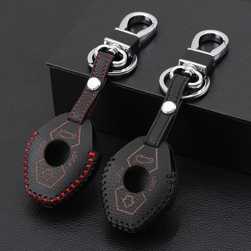 

Genuine Leather Car Key FOB Remote Case Cover Sticker For BMW X3 X5 Z3 Z4 3 5 7 Series E38 E39 E46 E83 1998-2005