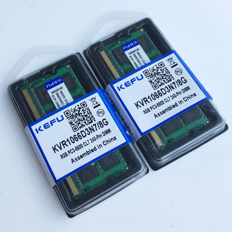 

NEW 2X8GB DDR3 PC3-8500 1066mhz Sodimm 204-pin Notebook MEMORY CL7 Laptop Memory RAM 8G 1066MHZ low density Non-Ecc full tested