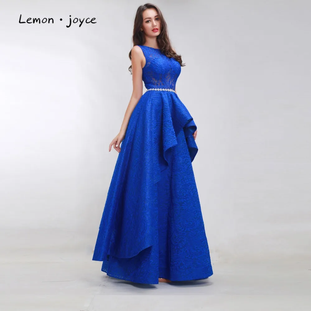 simple blue prom dress