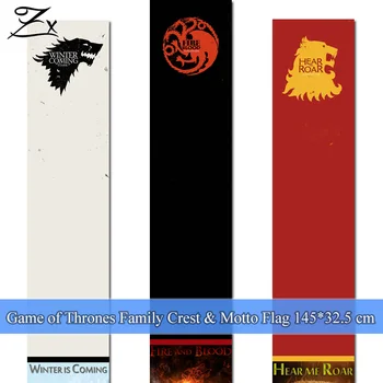 

Large Game Of Thrones Logos Cosplay Flags for song of ice and fire Stark Wolf Targaryen Dragon Winter is coming Medieval banners