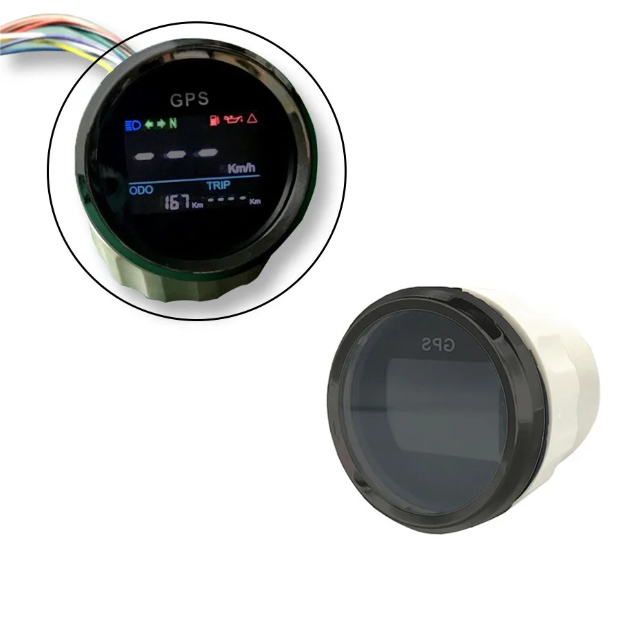 

New arrival 52mm Motorcycle digital LCD GPS Speedometer Digital Multi-indicators 0~999 Waterproof MPH Knots