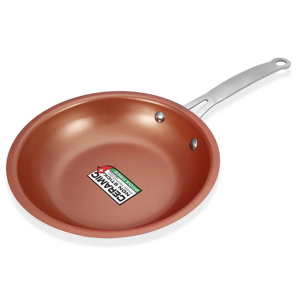 8.5 Inches Non stick Copper Frying Pan Ceramic Pot Skillet Heat