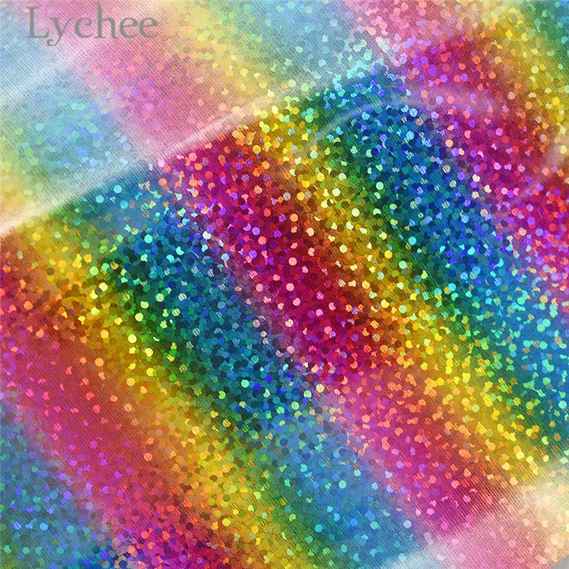 Lychee 30x25 см Радужный термопресс, виниловый полосатый ПВХ декоративные принадлежности для футболок