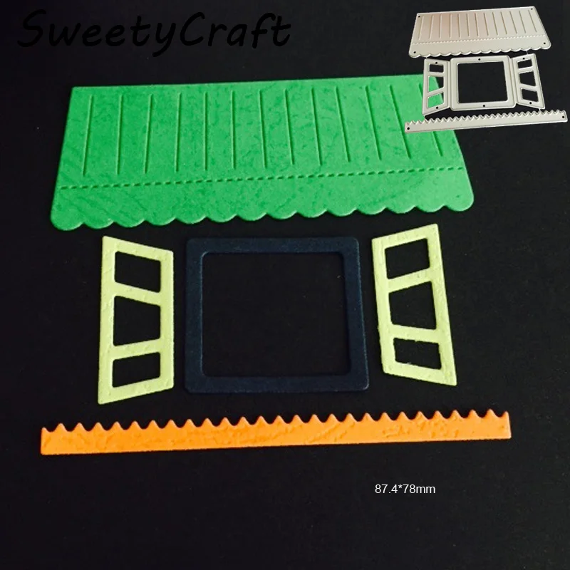 Dies Scrapbooking House Window Metal Cutting Dies Craft Stamps