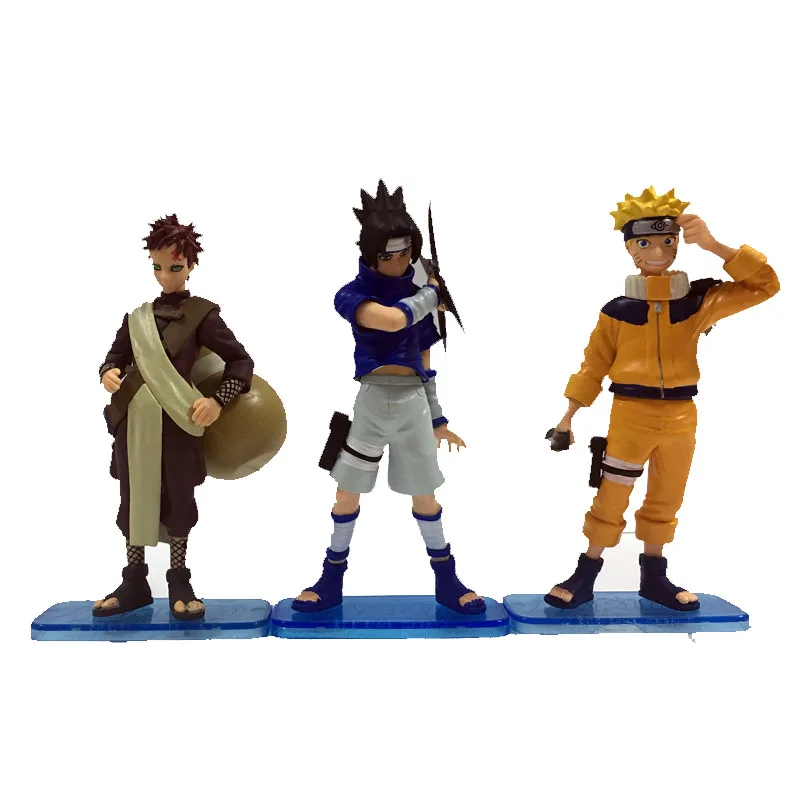 

3pcs/set 14cm Naruto Uzumaki Naruto Uchiha Sasuke Gaara Action Figures Anime Model PVC Collection Figures brinquedos toys