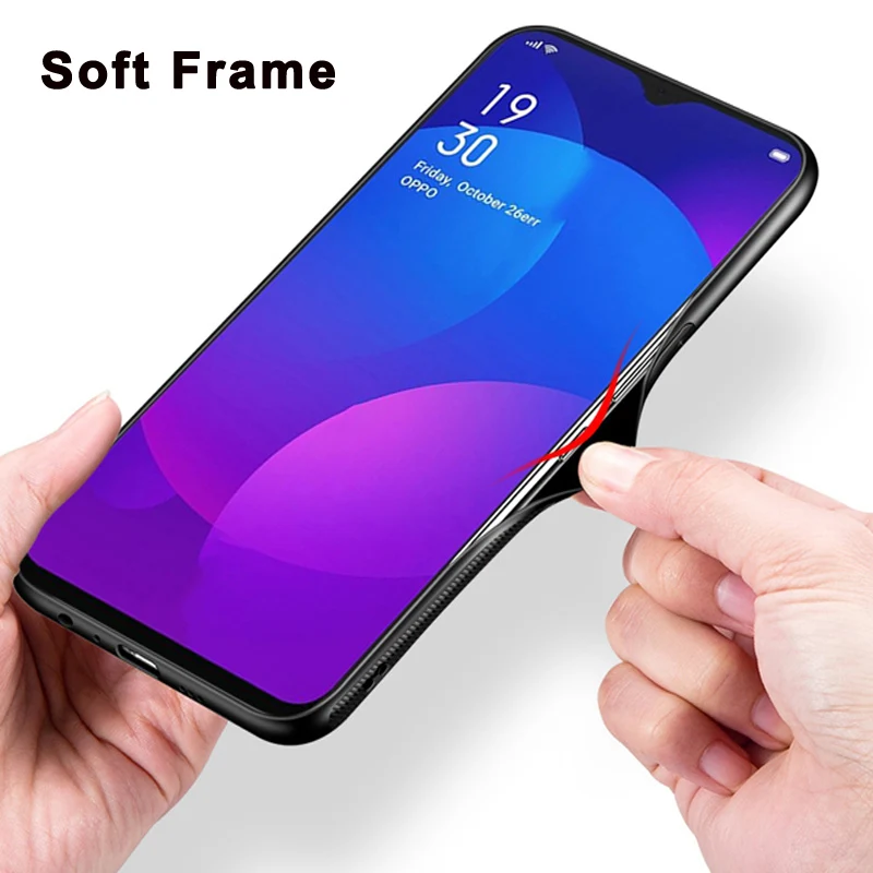 Для OPPO A9 случае сплошной цвет Закаленное стекло Жесткий телефон чехол для OPPO A9 9 6,5" случае OPPOA9 градиент стекло оболочки назад случаях