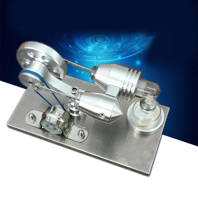 Mini Hot Air Motore Stirling Motor Modello Giocattolo Educativo Kit Regalo Con La Luce Del Led