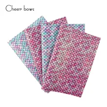 22*30 см Новое поступление Русалка Узор блеск с принтом ткань DIY сумки материалы Новогодняя одежда ткань для шитья куклы