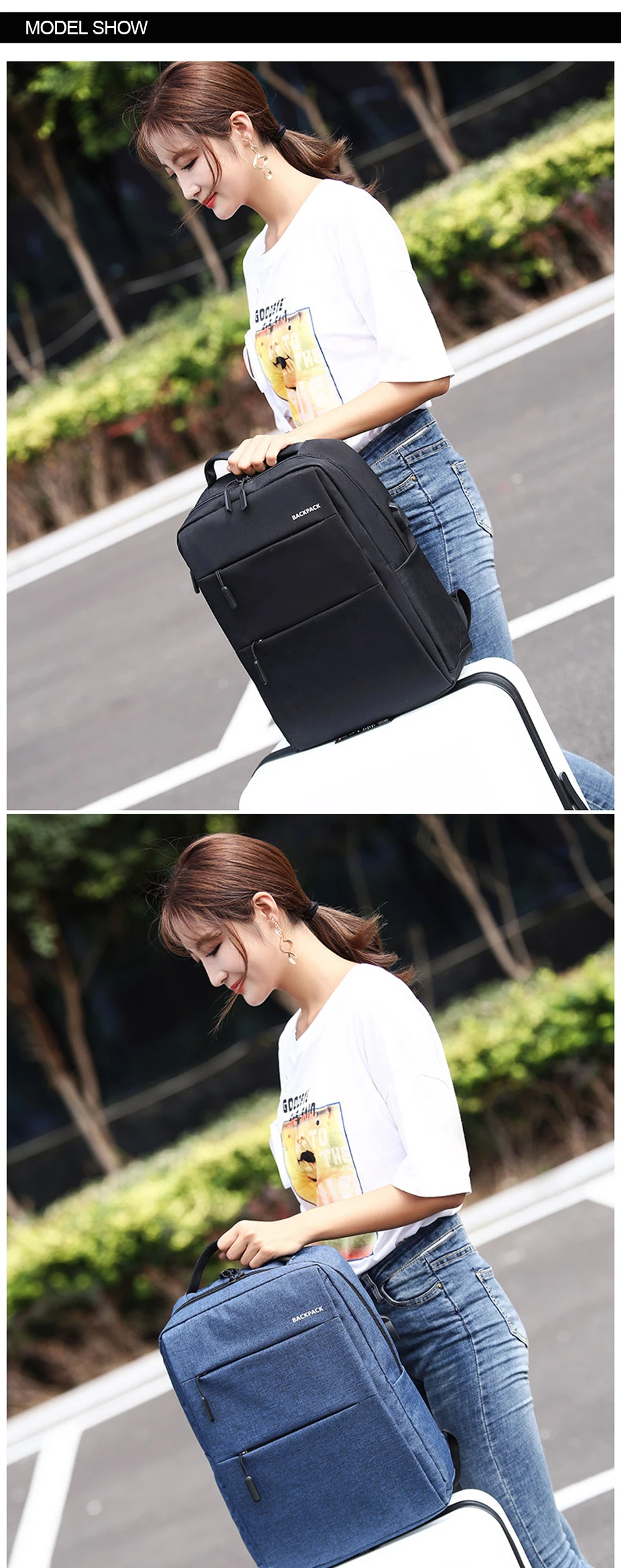 10 USB Charging Men Backpack Backpacks Laptop 15.6'' Women Backpacking Waterproof Business Travel Bagpack Notebook School Bag Pack