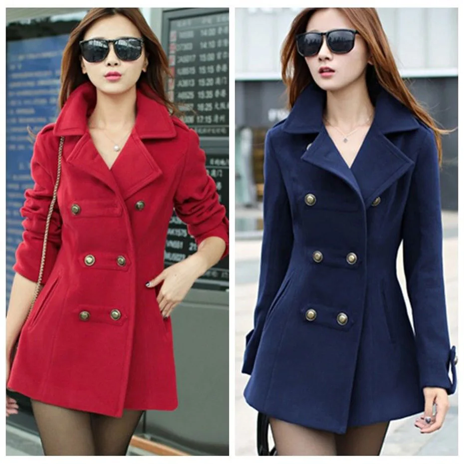 

Zogaa Autumn Style Women's Trench Coat Fashion Slim Solid Double Breasted Ties medium-long wind-breaker Female Dust OverCoats