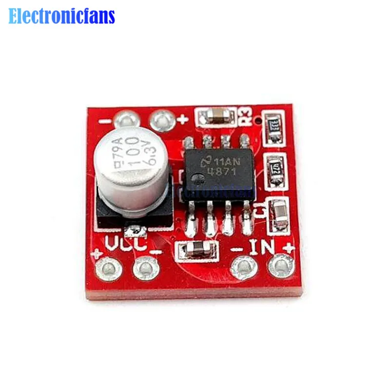 

LM4871 DC 3 -5V 3W Single Channel Mono Amplifier Board 3W Small Power Audio Amplifier Module Digital Amplifier Chip