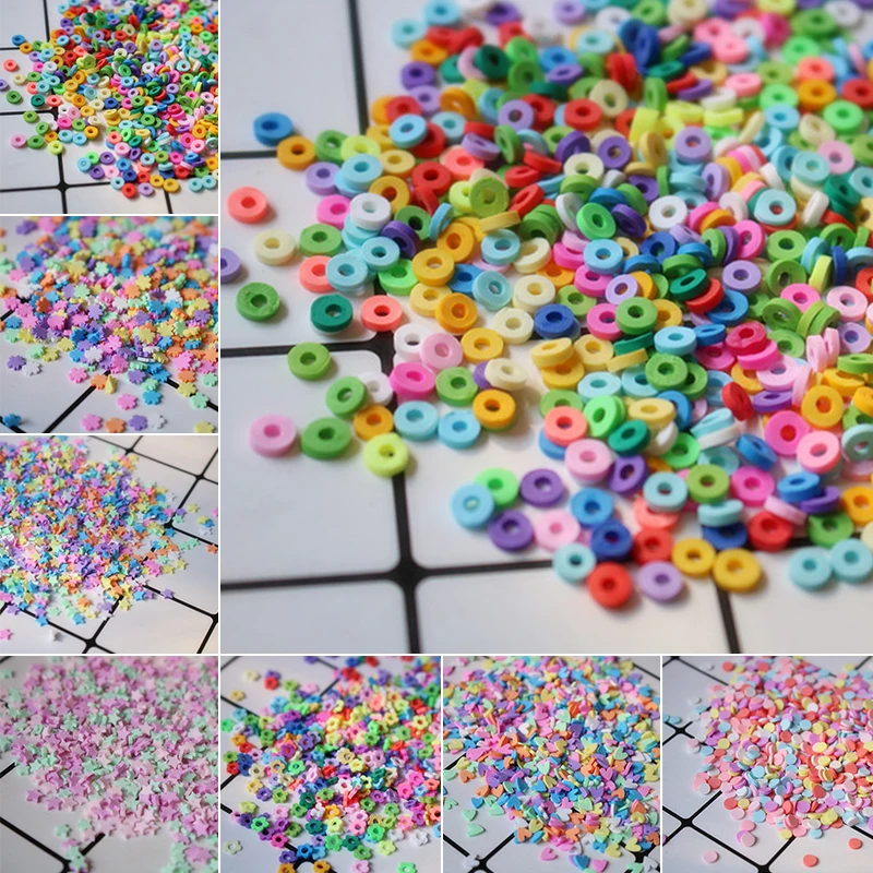 Круглая форма украшения гранулы чехол для телефона DIY моделирование сливочный разбрызгивает смешанные цвета Полимерная глина поддельный сахар