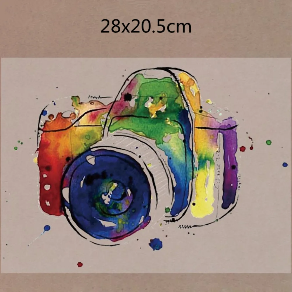 

DoreenBeads Iron On Patch Multicolor Camera Printed Patches Stickers Appliques for Shirts Bags Home Textiles DIY Craft Supplies