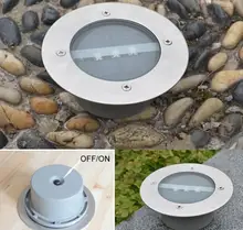 Outdoor Lighting Solar Powered Panel LED Floor Lamps Deck Light 3 LED Underground Light Garden Pathway