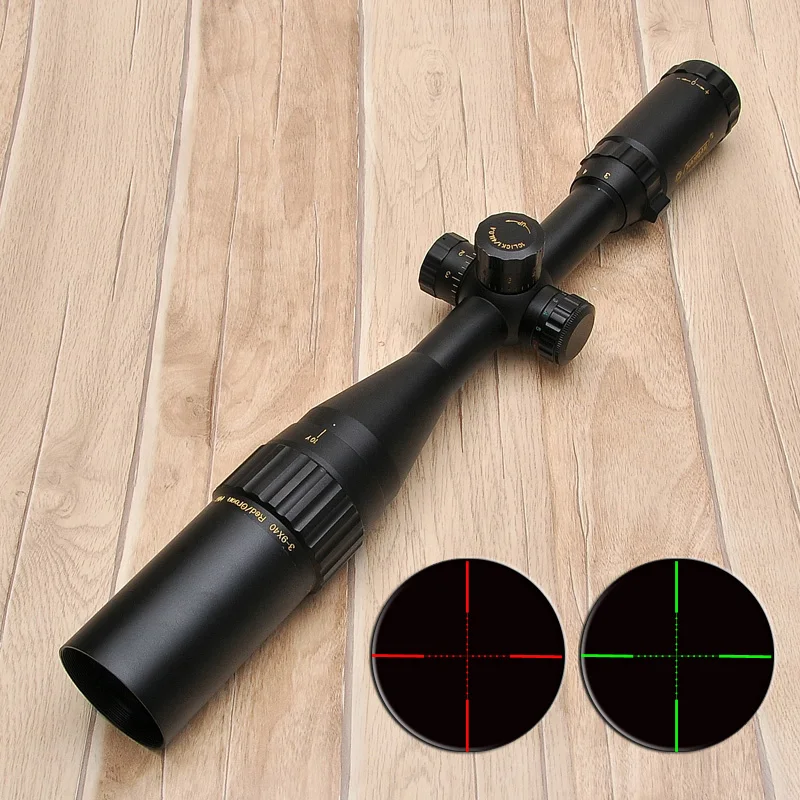 

Kandar 3-9x40 Golden Letters Tactical Optical Hunting Riflescope Red and Green Dot Illmianated for Airguns Hunting