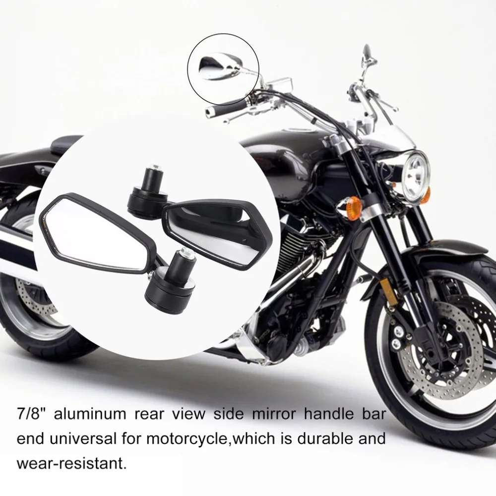 

Universal Motorcycle 7/8'' 22mm Aluminum Rear View Side Mirror Handle Bar End